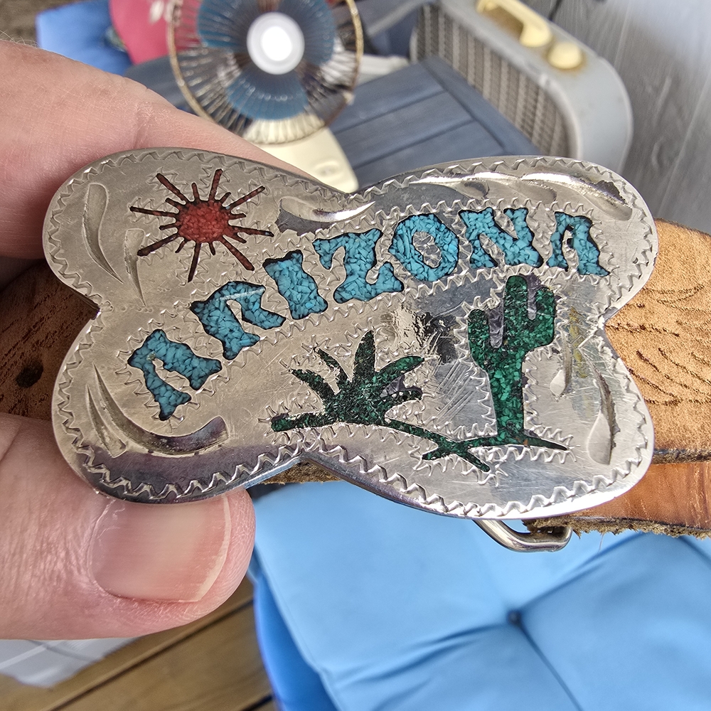 Arizona Jean Company Silver Buckle with Brown Strap